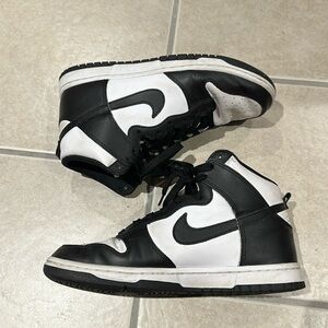 Nike dd1399-105 Mens Panda Black / White High Dunks sz 8.5 Good Condition